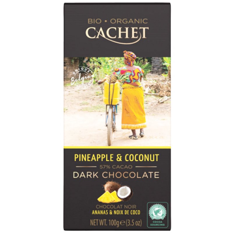 Ekologisk Mörk choklad 57% Ananas & kokos - 28% rabatt