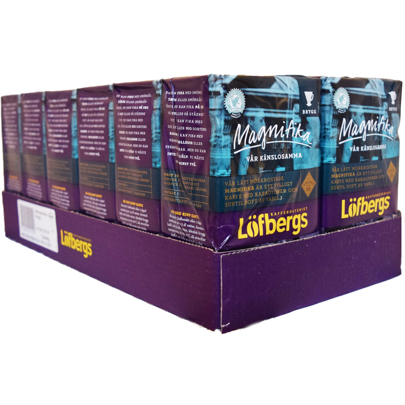 Hel Platta Kaffe "Magnifika Brygg" 12 x 450g - 30% rabatt
