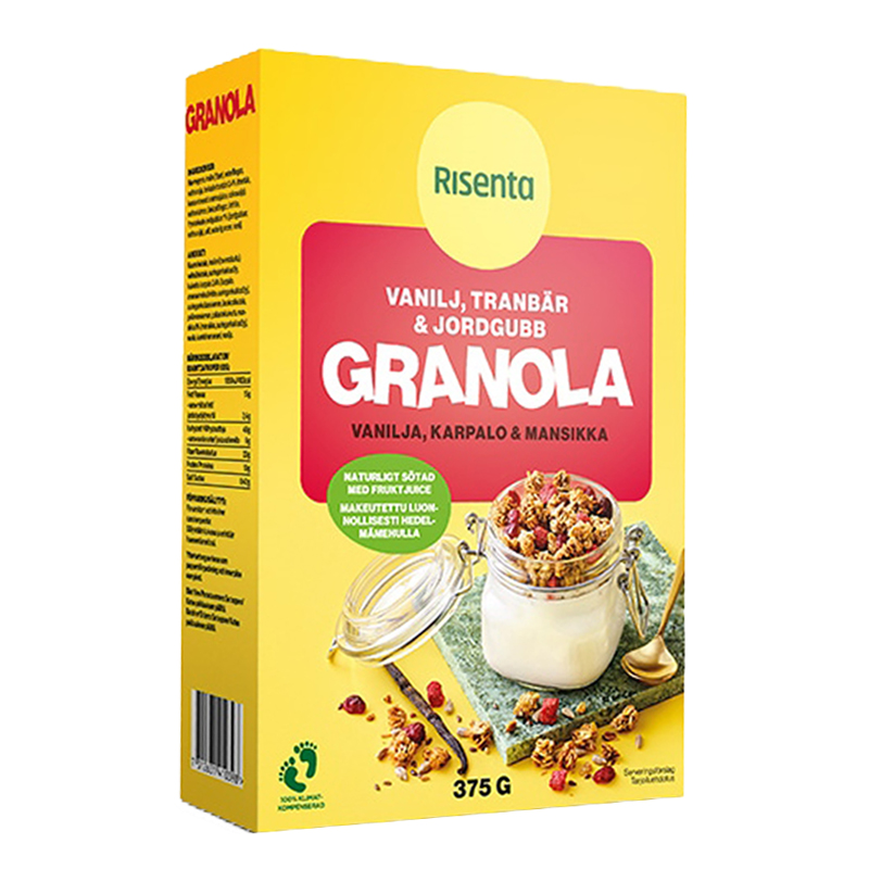 Granola Vanilj, Tranbär & Jordgubb 375g - 27% rabatt