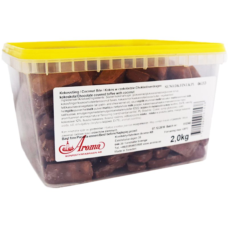 Hel Låda Kokoskola 2kg - 75% rabatt