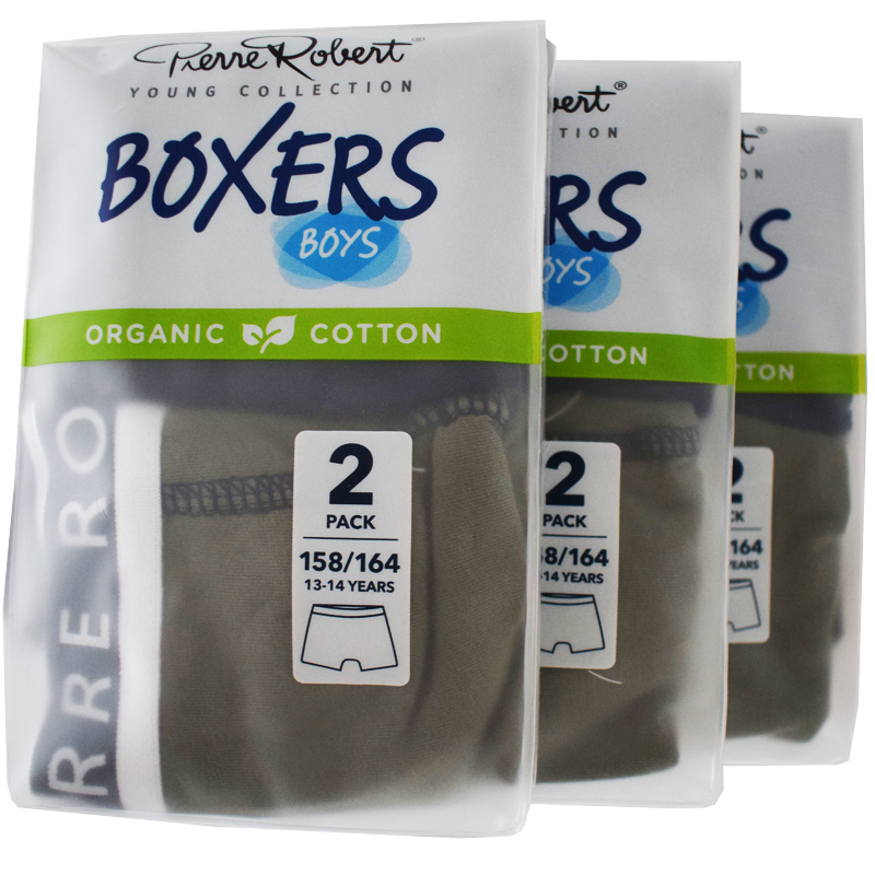 Kalsonger Boxers Barn 158-164 Khaki & mörkblå 6-pack - 57% rabatt