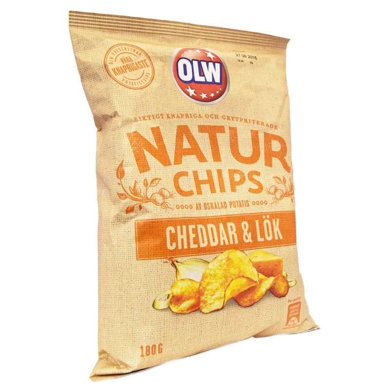 Chips Cheddar & Lök 180g - 25% rabatt