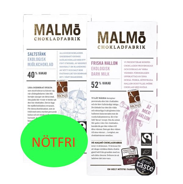 2 Ekologiska Chokladkakor i set - Saltstänk & Friska Hallon