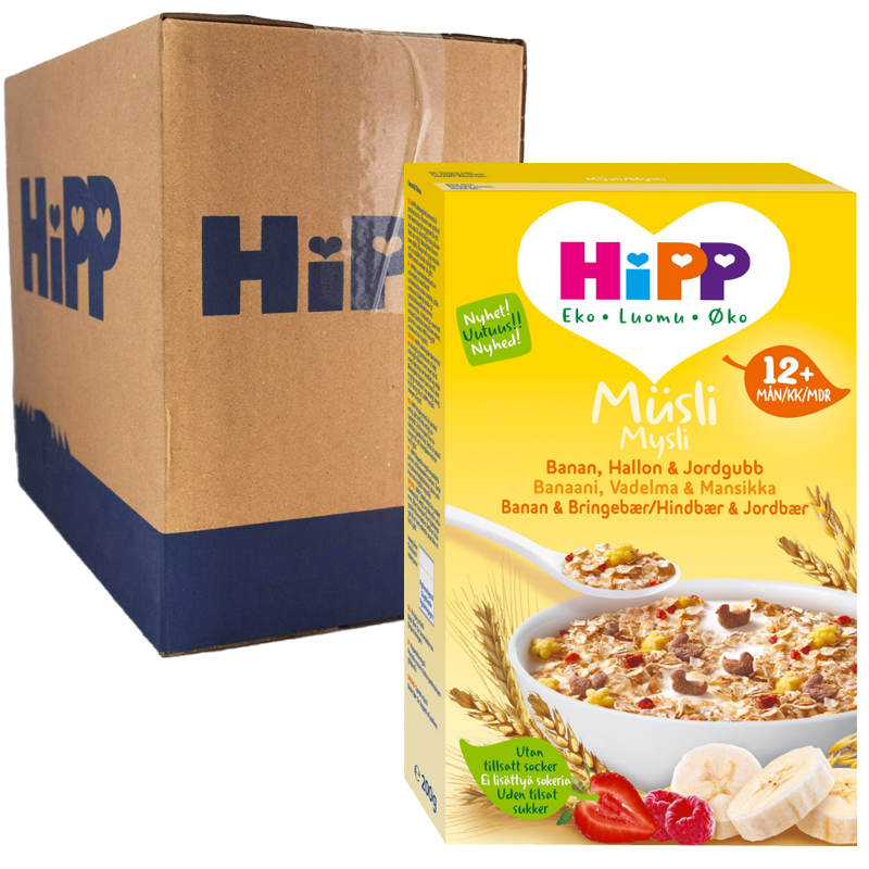 Hel Låda Müsli Banan, Hallon & Jordgubb 6 x 200g - 68% rabatt