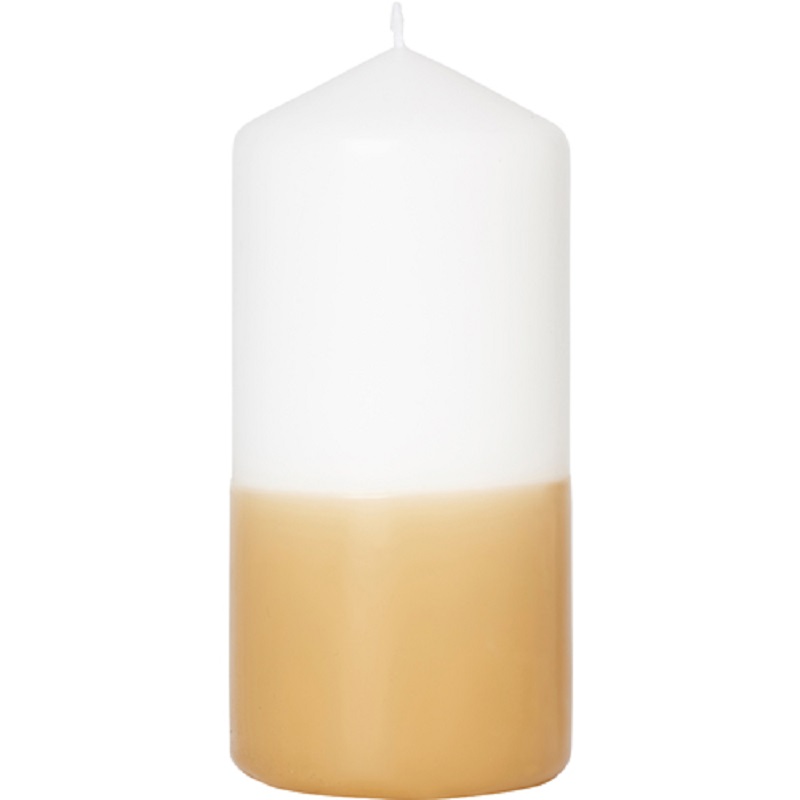 Blockljus Vit/Honung 15cm - 67% rabatt