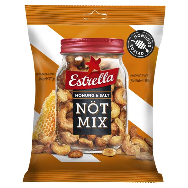 Estrella Nötmix - Honung Salt 175g