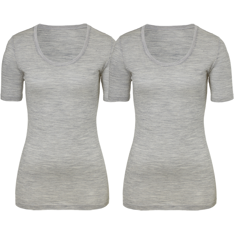 T-shirt "Light Grey Melange" Small 2-pack - 67% rabatt