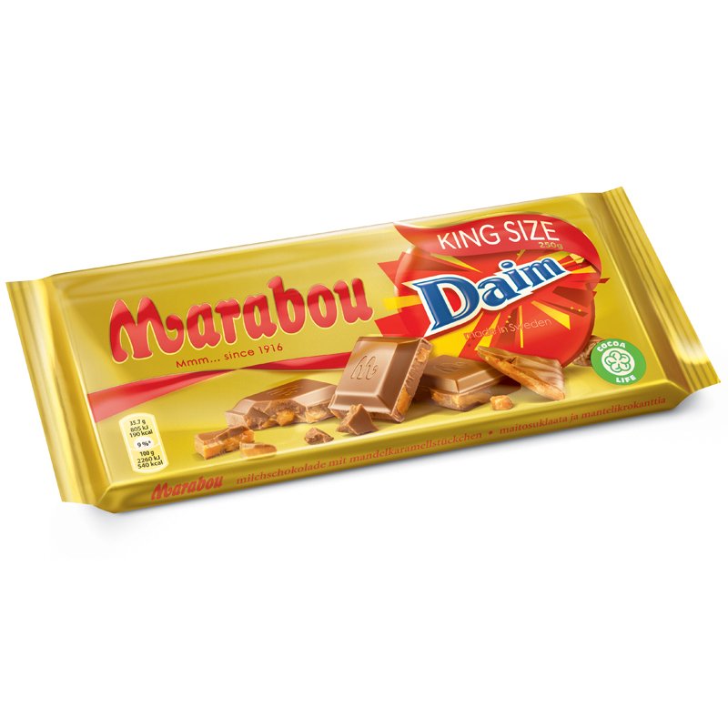 Mjölkchoklad Daim "King Size" 250g - 32% rabatt