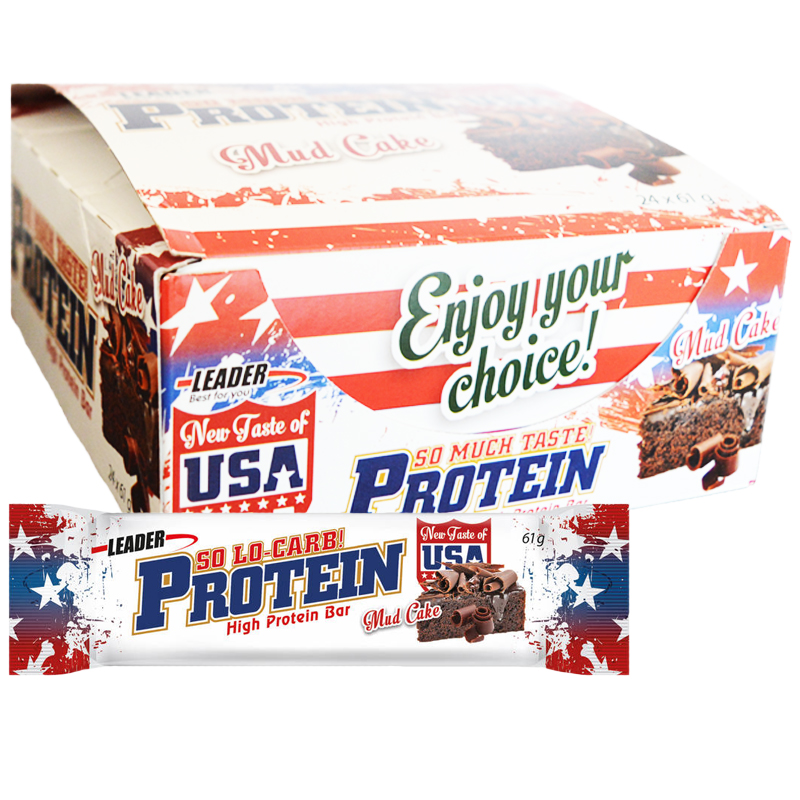 Hel Låda Proteinbars "Mud Cake" 24 x 61g - 67% rabatt