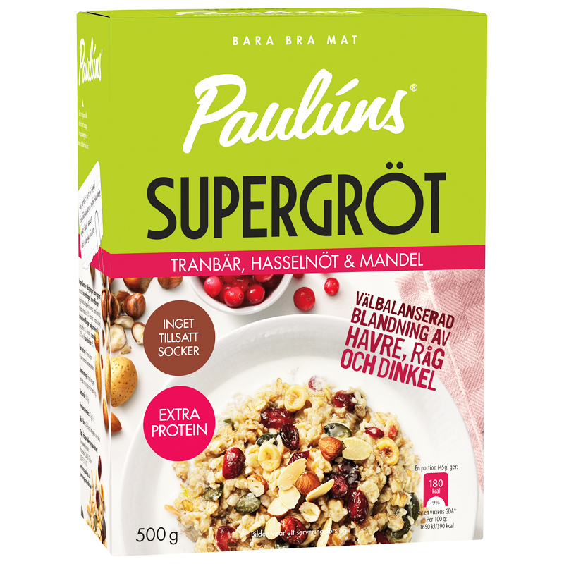 Supergröt Tranbär, Hasselnöt & Mandel - 22% rabatt