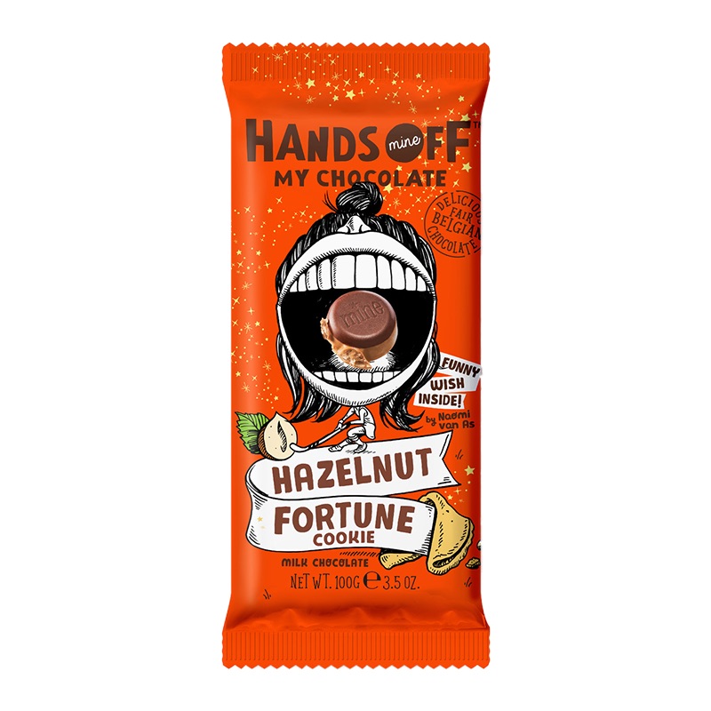 Hands Off My Chocolate Hazelnut Fortune Cookie Milk Chocolate 100g