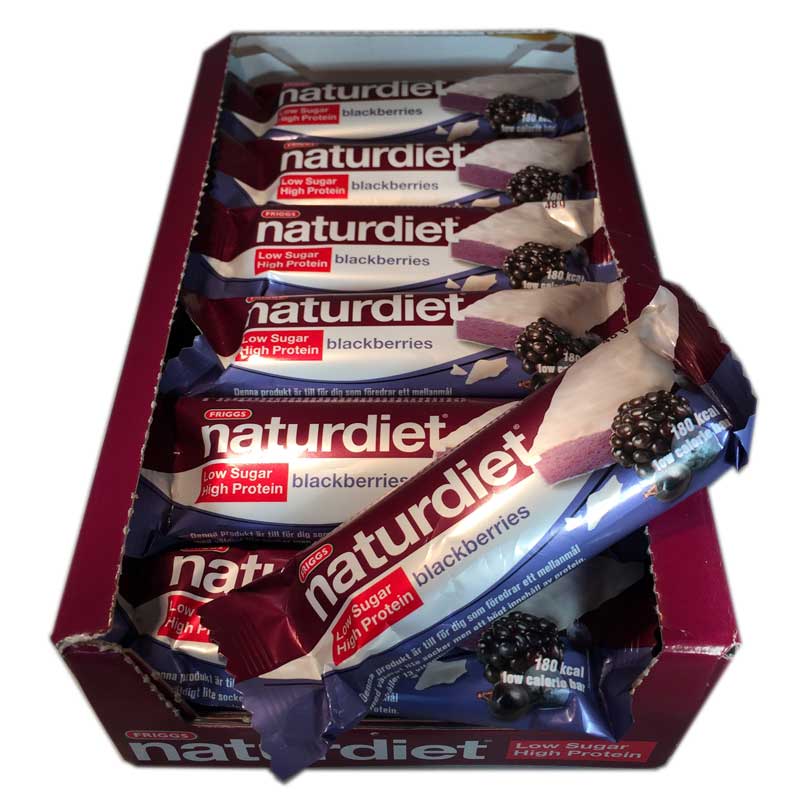 Hel Låda/18-pack Naturdiet blackberries bar - 58% rabatt