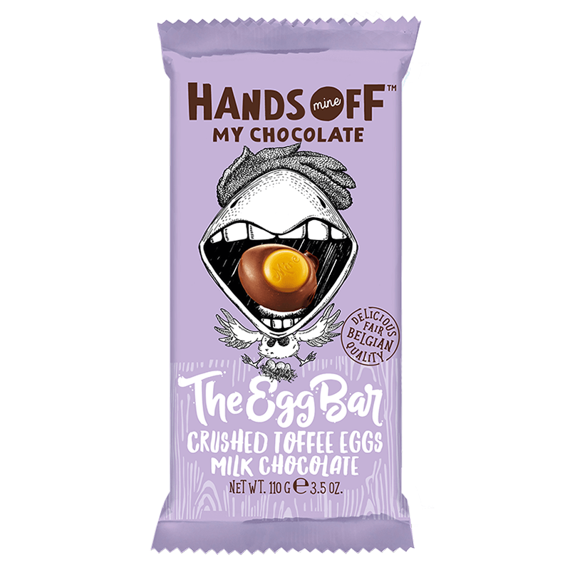 Hands Off My Chocolate - The Egg Bar Crushed Toffee Eggs Milk Chocolate 110g
