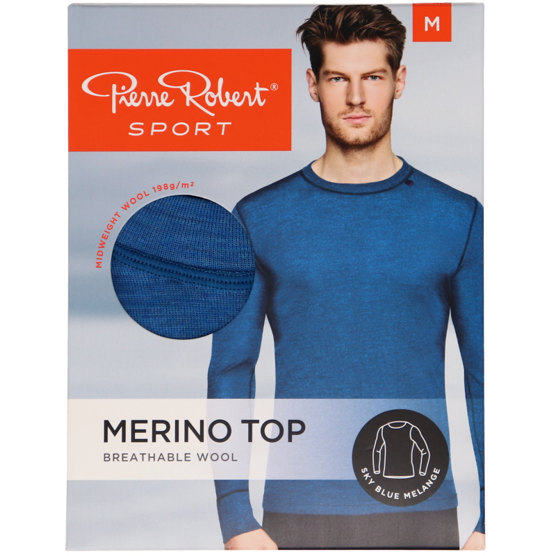 Underställströja Merinoull Sky Blue Herr Stlk M - 60% rabatt