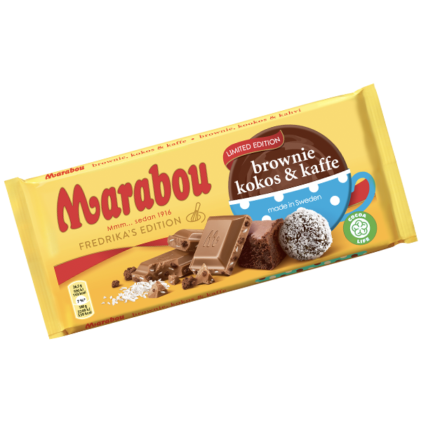 Marabou Brownie, Kokos Kaffe 185g