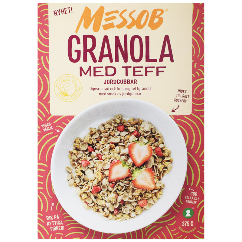 Granola Teff Jordgubbar 375g - 62% rabatt