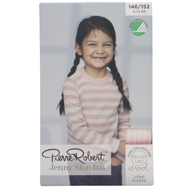 Ribbstickad ulltröja Rosa randig stl 146-152 - 72% rabatt