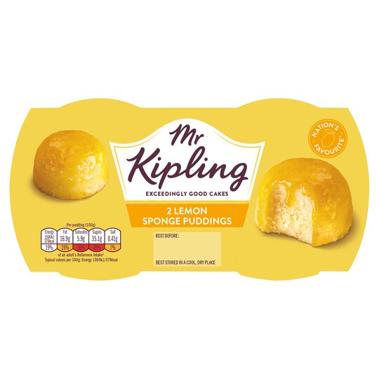 Mr. Kipling Lemon Sponge Puddings 2x95g