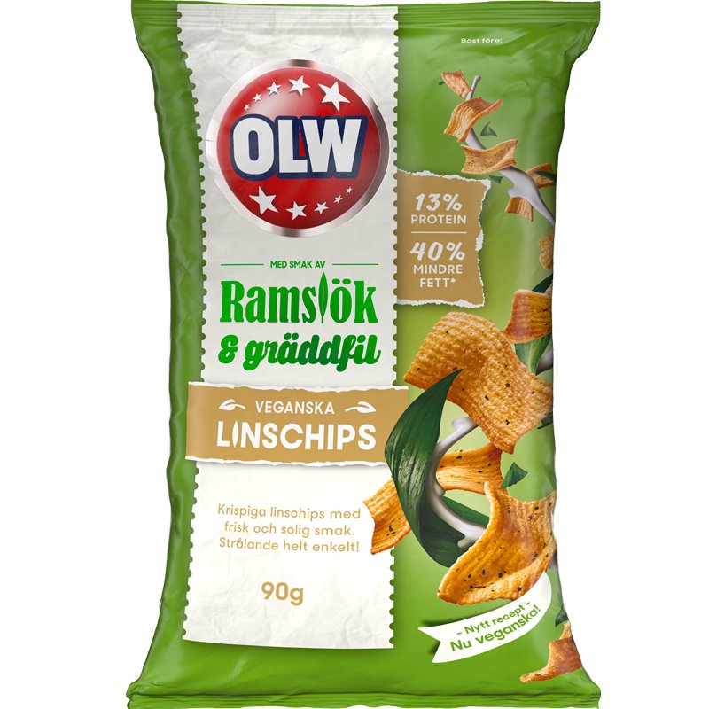 Linschips Ramslök & Gräddfil - 25% rabatt