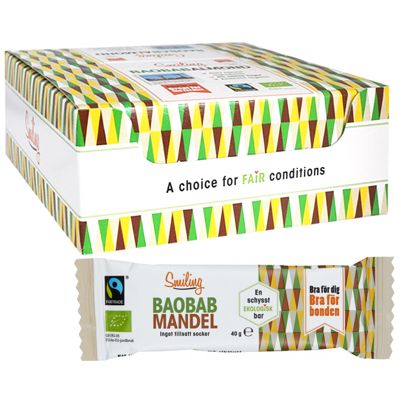 Eko Baobab- Mandelbars 20-pack - 40% rabatt