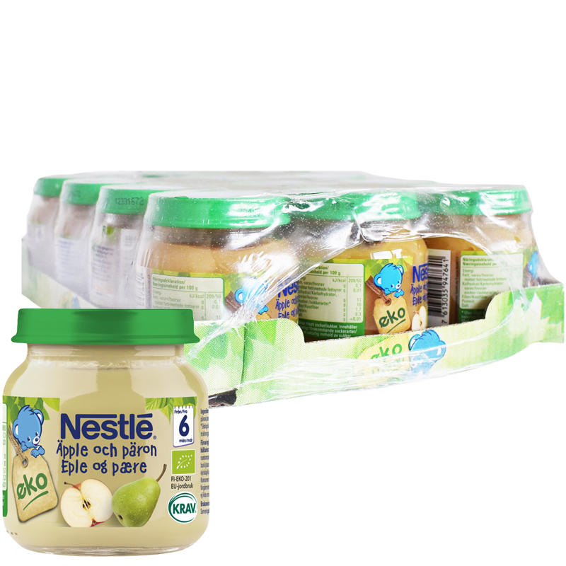 Hel Låda Barnmat Äpple & Päron 12 x 125g - 37% rabatt