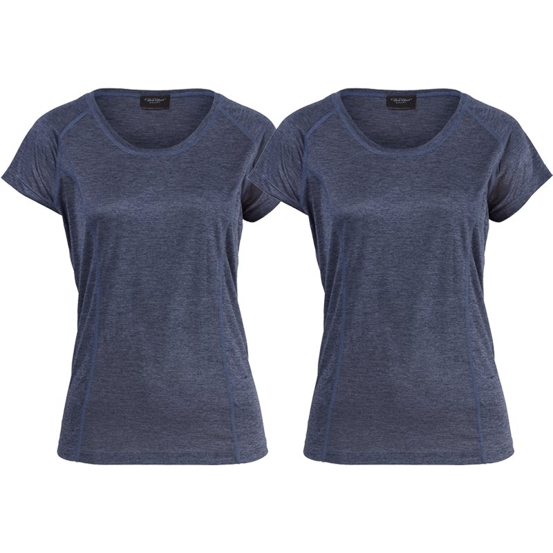 T-shirt "Athletic Fit Blue Melange" Extra Large 2-pack - 70% rabatt