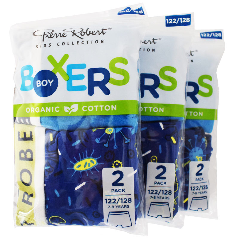 Kalsonger Boxers Barn 122-128 Blå & blå 6-pack - 46% rabatt