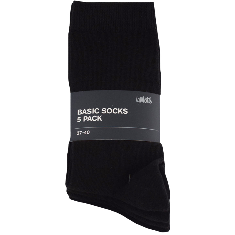 Strumpor "Basic" Svarta 5-pack - 44% rabatt