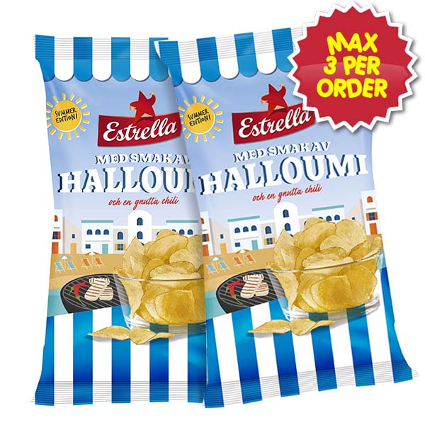 Estrella Chips Halloumi Chili 175g x 2