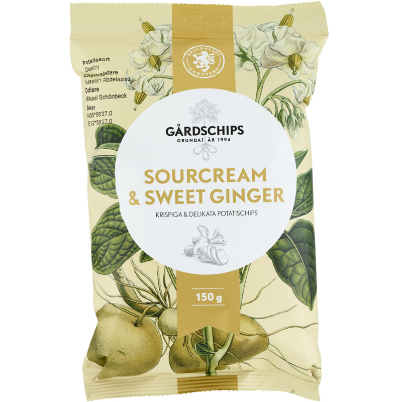 Chips "Sourcream & Sweet Ginger" 150g - 58% rabatt