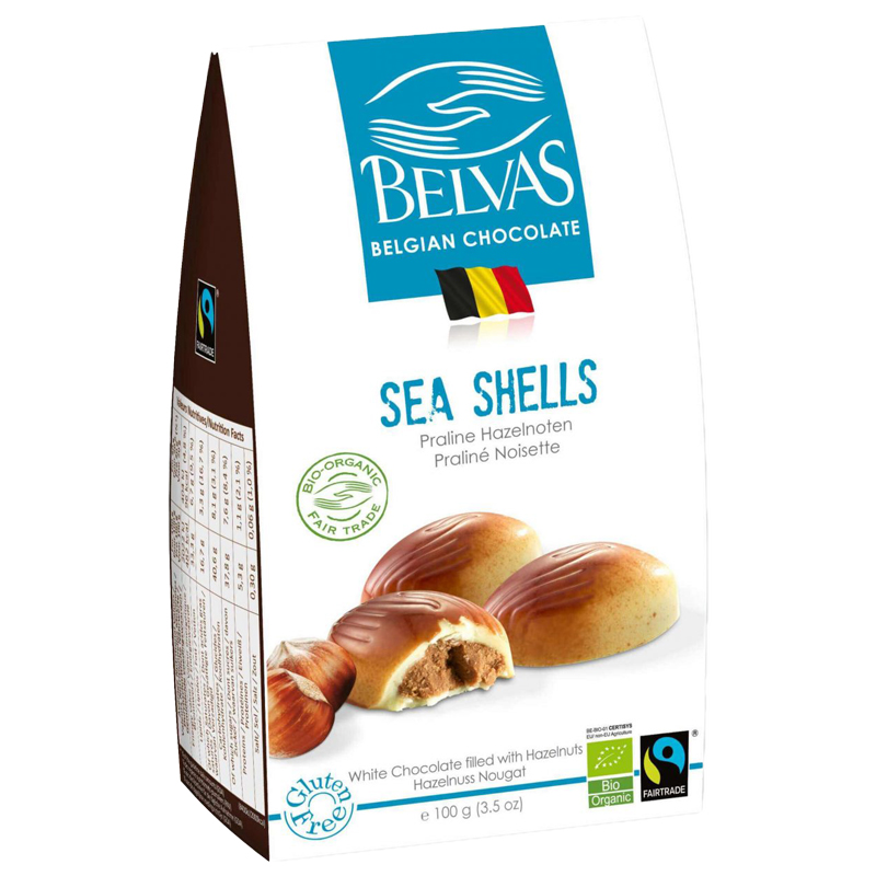 Eko Hasselnötspraliner "Sea Shells" 100g - 74% rabatt
