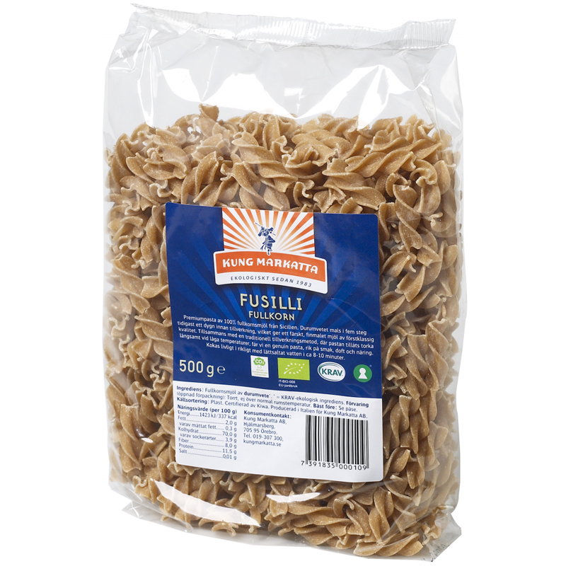 Eko Pasta Fusilli Fullkorn 500g - 15% rabatt