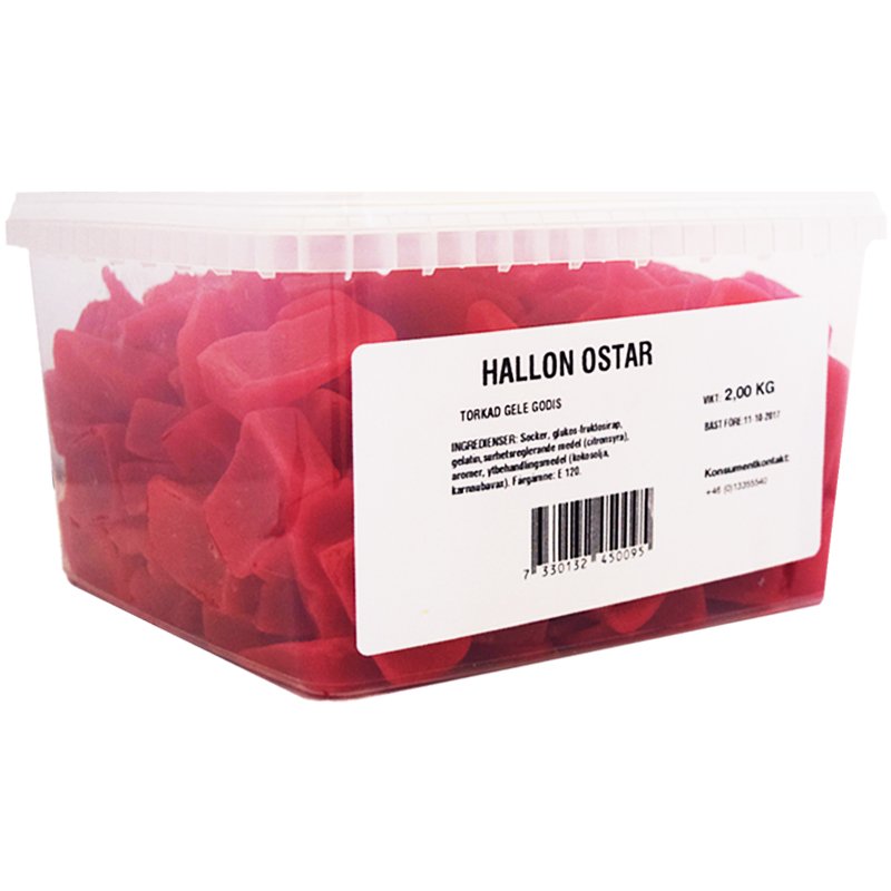 Hel Låda Skumgodis Hallon 2kg - 25% rabatt
