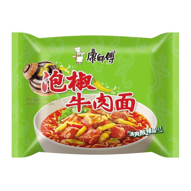 Kang Shi Fu Instant Noodles Pickled Pepper Beef Flavor 103g