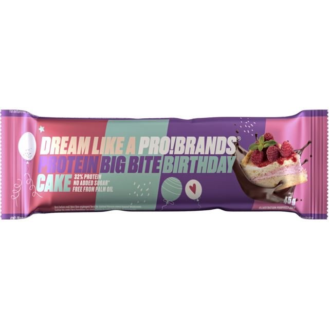 Pro Brands Protein Big Bite Birthday Cake Bar 45g