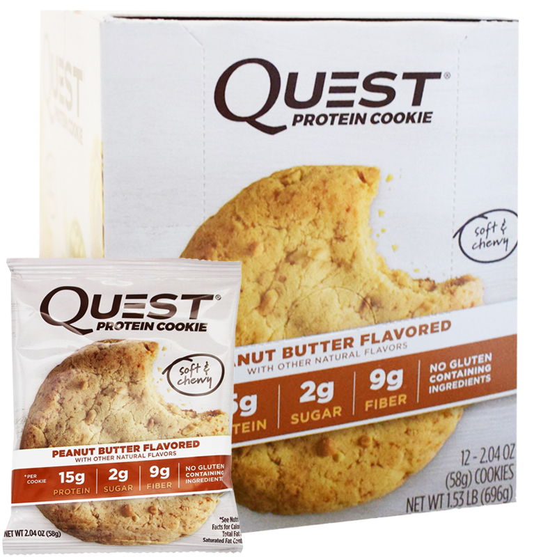 Hel Låda Proteinkakor "Peanut Butter" 12 x 58g - 50% rabatt