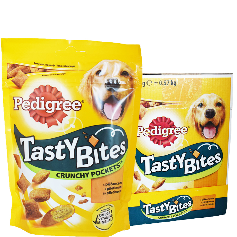 Hel Låda Hundgodis "Tasty Bites" 6 x 95g - 40% rabatt