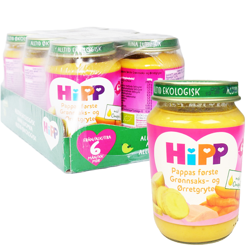 Hel Låda Barnmat "Grönsaks- & Öringgryta" 6 x 190g - 89% rabatt