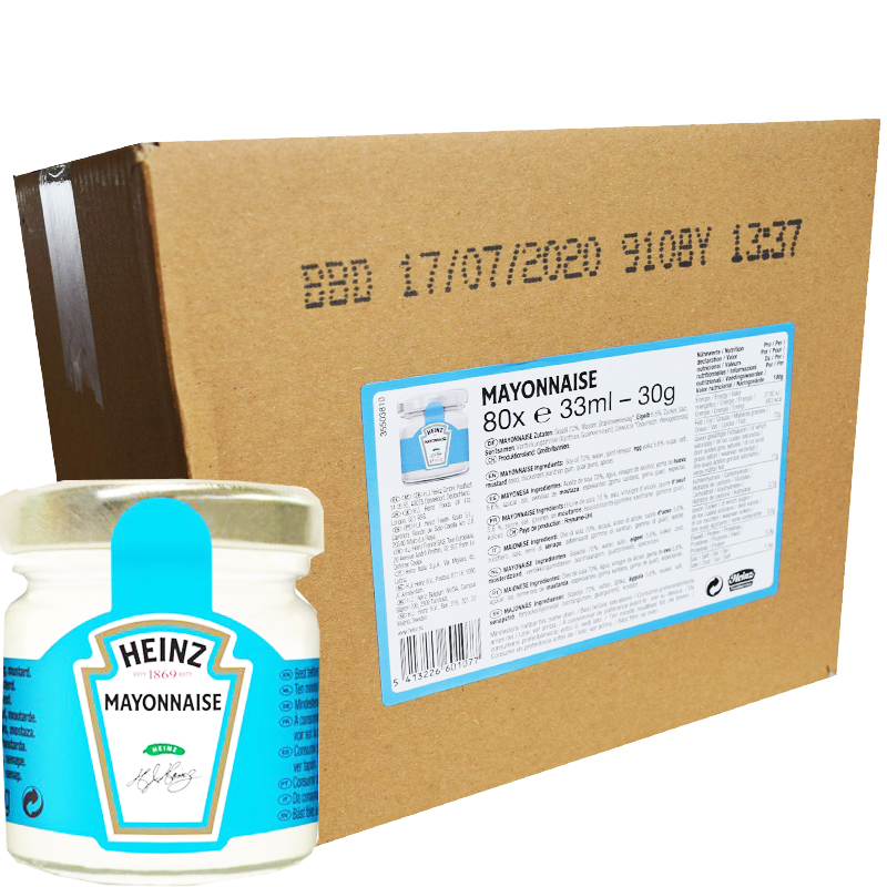 Hel Låda Majonnäs Portionsförpackningar 80 x 33ml - 75% rabatt