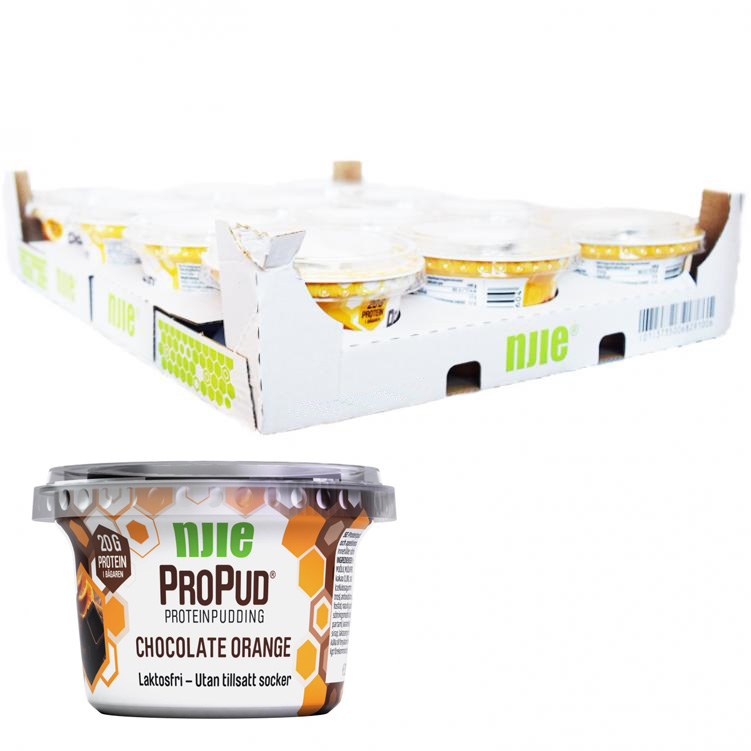 Hel Låda Proteinpudding Choklad & Apelsin 12 x 200g - 28% rabatt