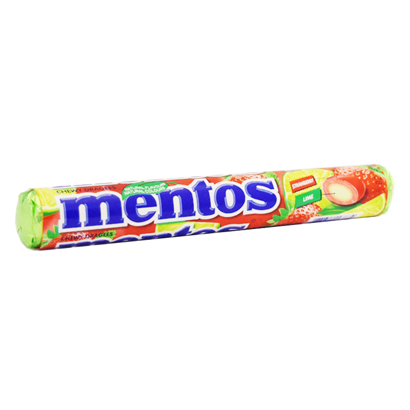 Mentos Jordgubb & Lime 37,5g - 33% rabatt