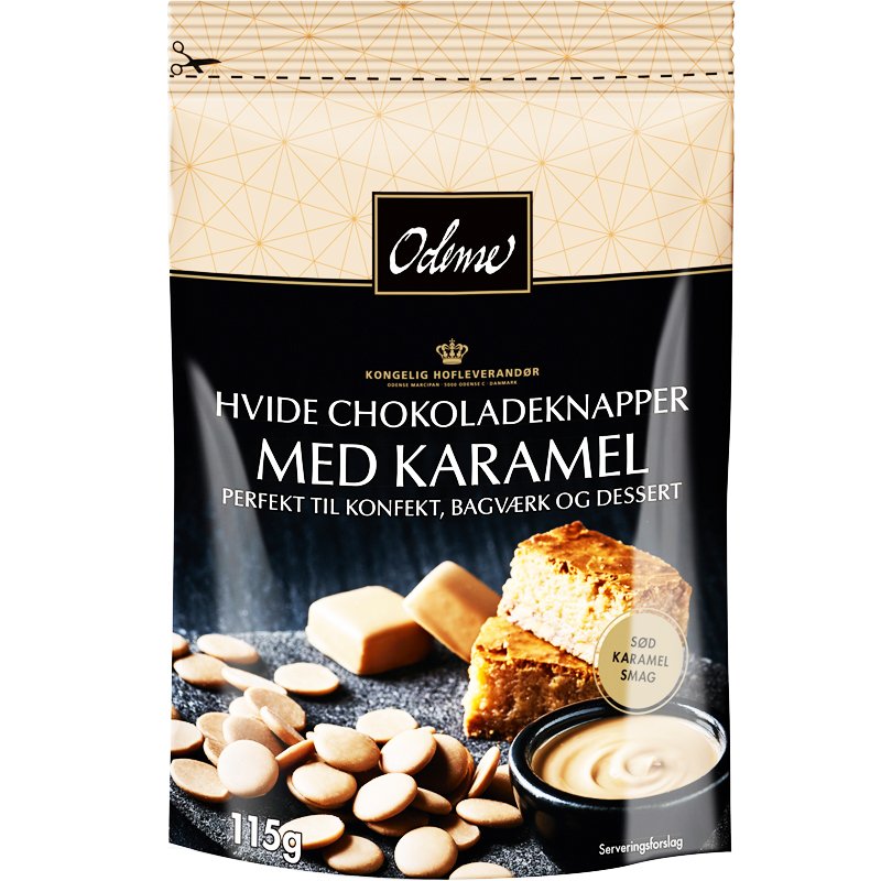 Vitchokladknappar med Karamel - 37% rabatt