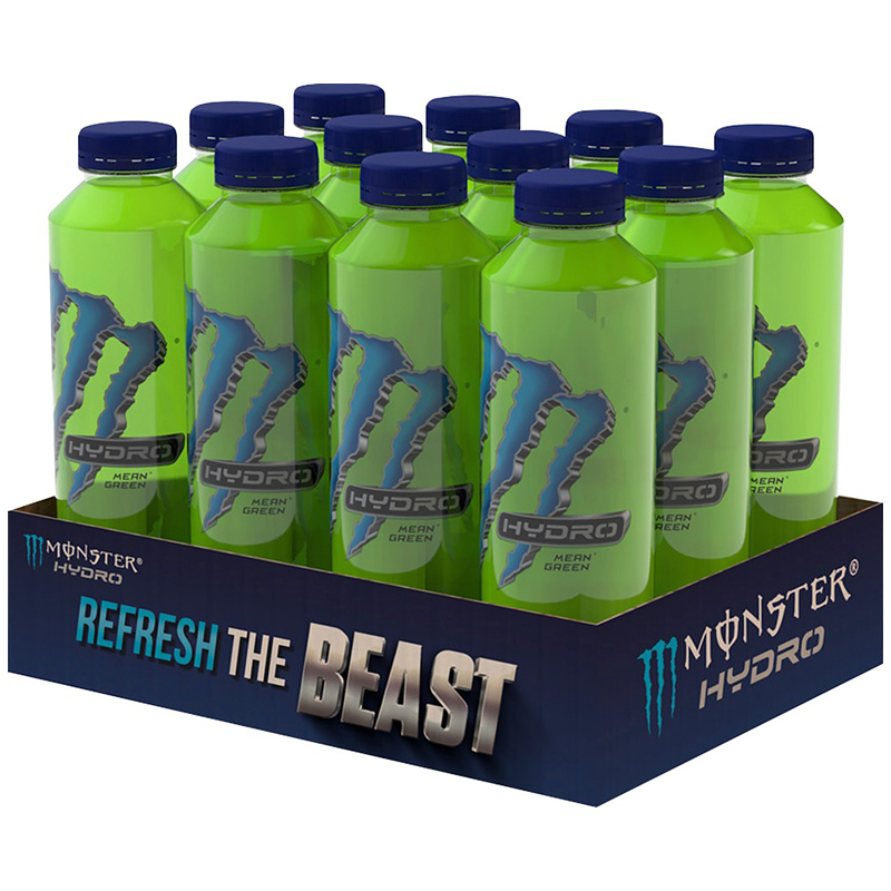 Energidryck "Monster Hydro Mean Green" 12 x 550ml - 77% rabatt