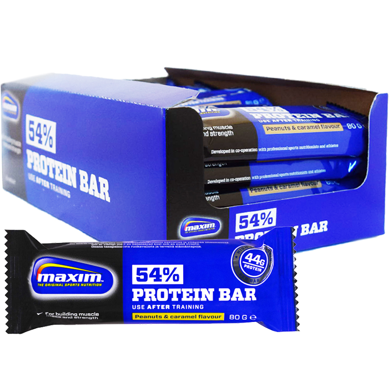 Hel Låda Proteinbars "Peanut & Caramel" 20 x 80g - 68% rabatt