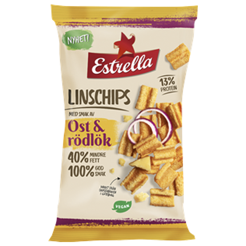 Estrella Linschips Ost Rödlök 100g