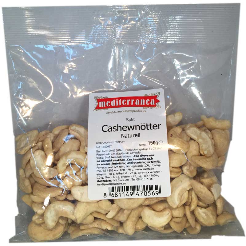 Cashewnötter naturell - 33% rabatt