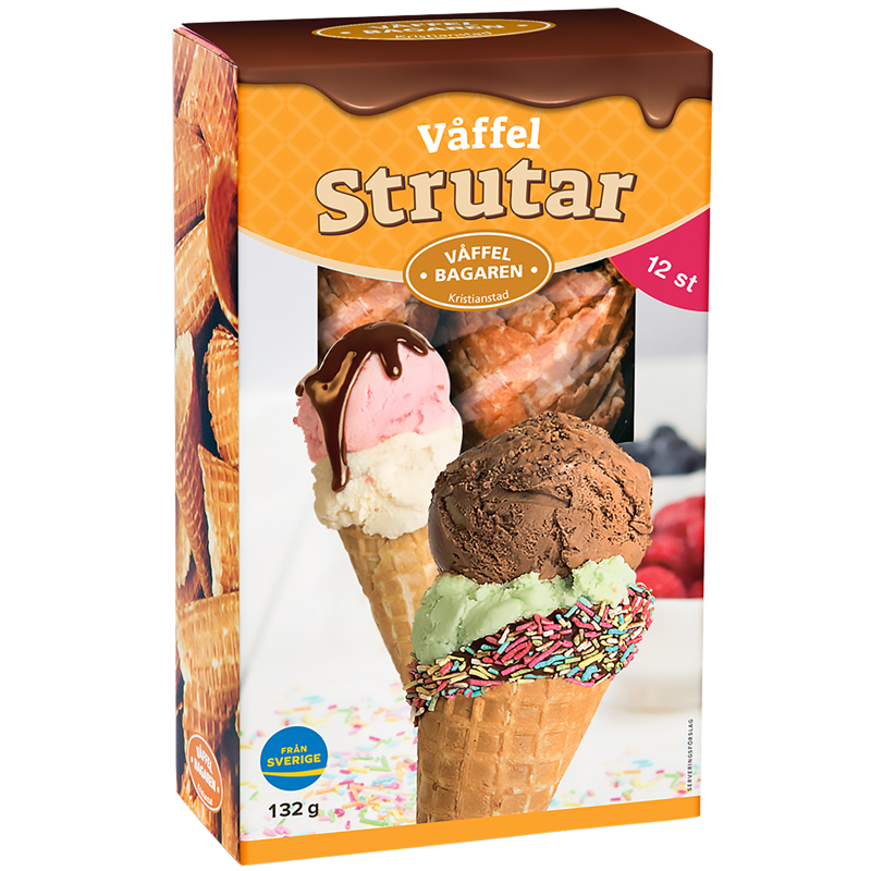 Bakade Våffelstrutar 12-pack - 26% rabatt