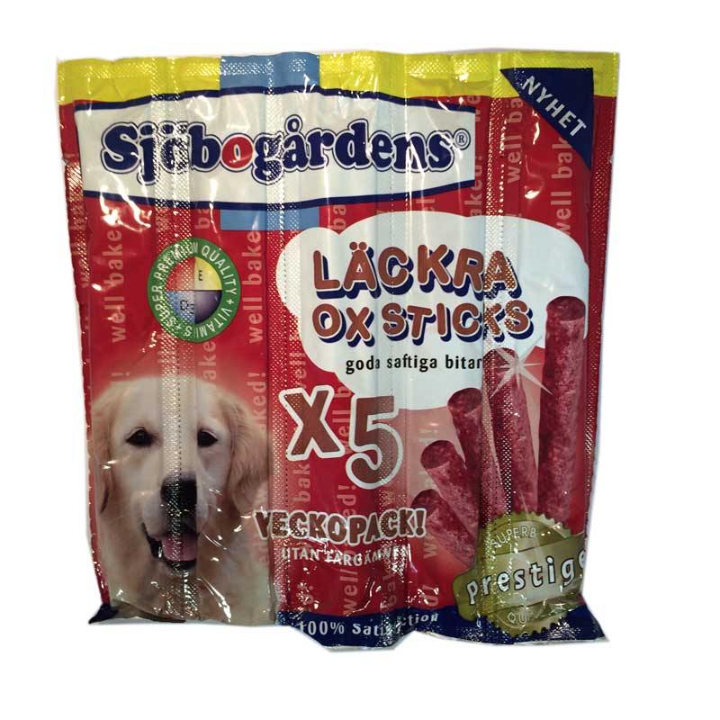 Hundmat- Läckra oxsticks - 60% rabatt