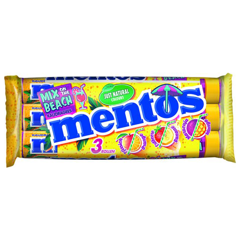 Godis "Mentos Mix on the Beach" 3 x 37,5g - 32% rabatt