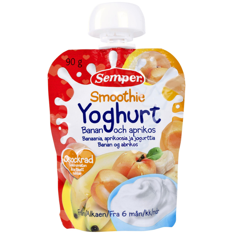 Barnmat Smoothie Yoghurt, Banan & Aprikos - 5% rabatt